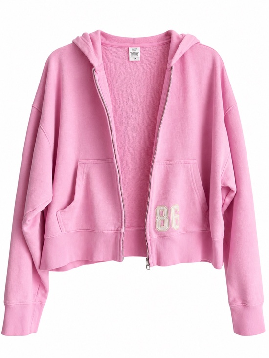 PINK Victoria's Secret Tops - PINK Victoria's Secret Light Pink  Hoodie with '86' Patch